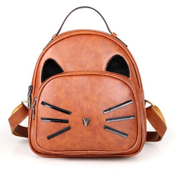 Handbags - Brown Cat Whiskers Mini Backpack